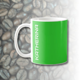 Neon Lime Green Solid Colour |Classic Personalized Coffee Mug