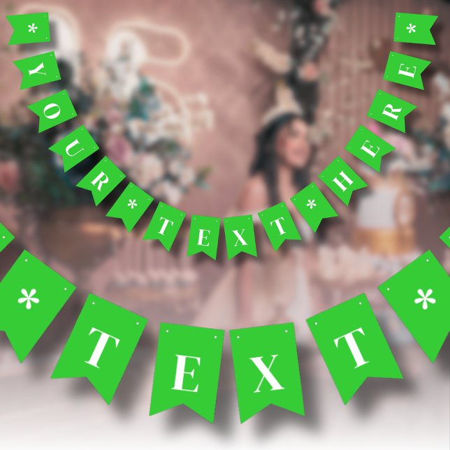 Neon Lime Green Solid Colour | Custom Bunting Flags (Creator Uploaded)