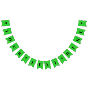 Neon Lime Green Solid Colour   Custom Bunting Flags