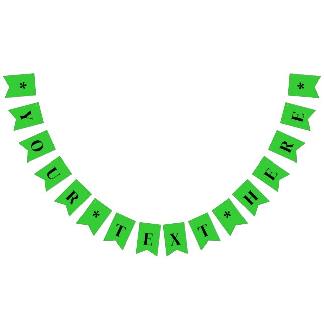 Neon Lime Green Solid Colour | Custom Bunting Flags (All)