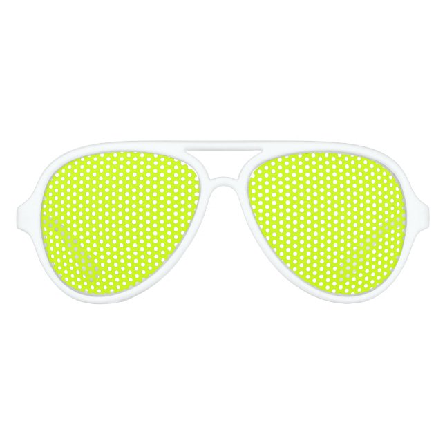 Neon Lime Yellow Solid Colour | Classic | Elegant Aviator Sunglasses (Front)