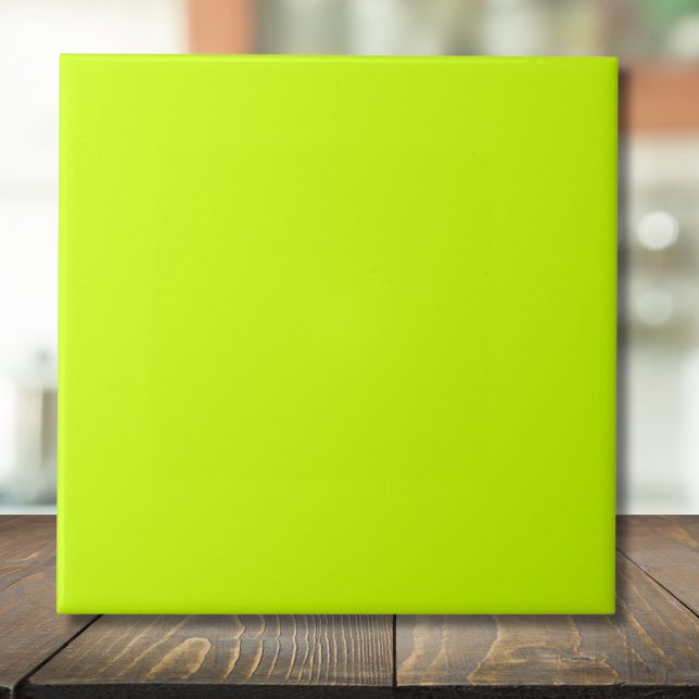Neon Lime Yellow Solid Colour | Classic | Elegant Tile (Creator Uploaded)