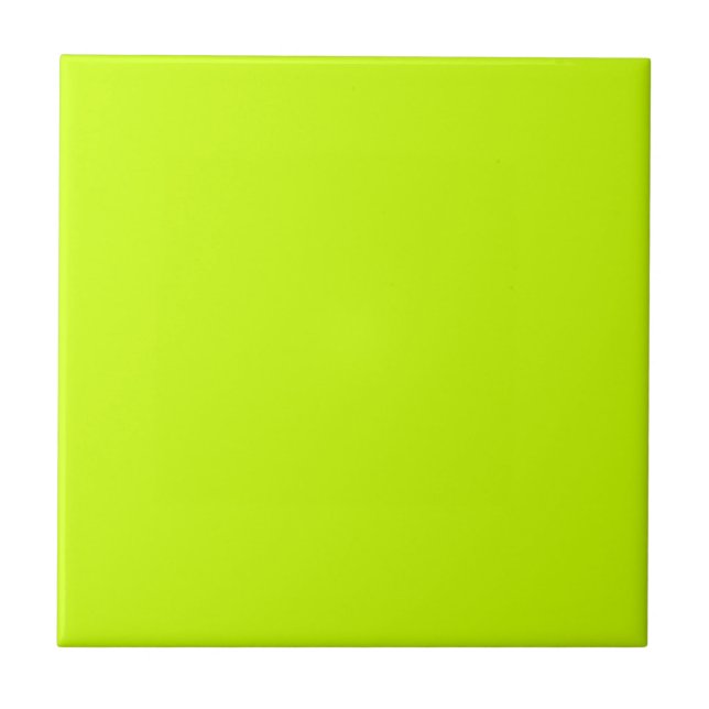 Neon Lime Yellow Solid Colour | Classic | Elegant Tile (Front)