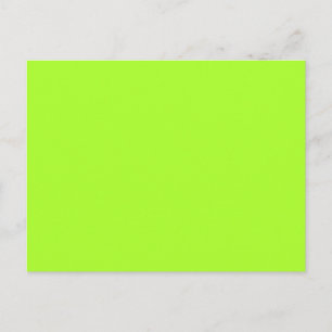 Neon Limeade Yellow Green Solid Colour Background Postcard