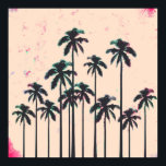 Neon Lined Black Palm Trees on Peach Horizon<br><div class="desc">This cool and pretty neon pink and teal lined black palm tree silhouettes on grungy peach horizon is perfect for the trendy and stylish woman. It's exotic and tropical effect is popular for the season.</div>