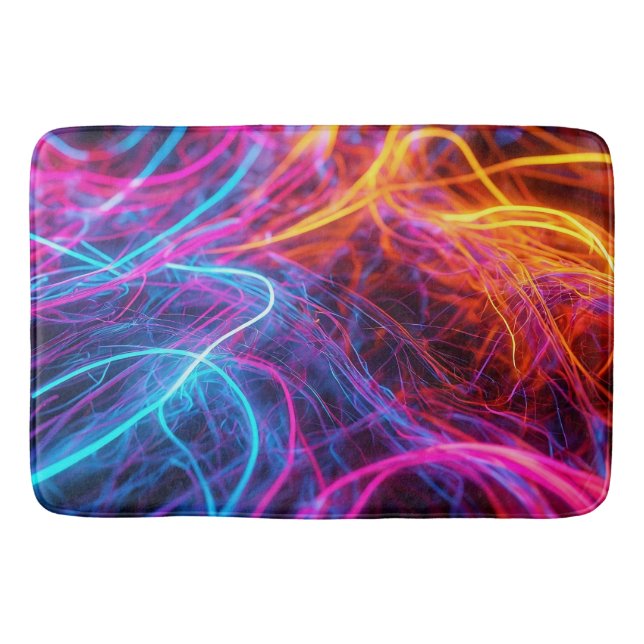 Neon Lines Bath Mat (Front)