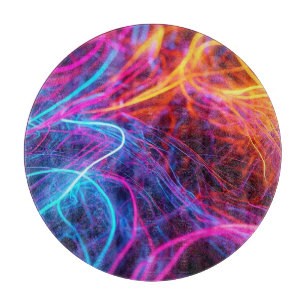 Neon Lines Cutting Board