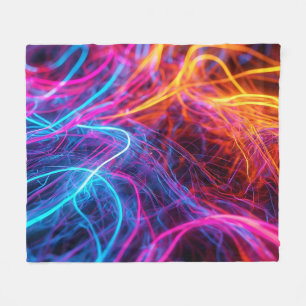 Neon Lines Fleece Blanket