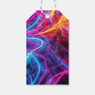Neon Lines Gift Tags