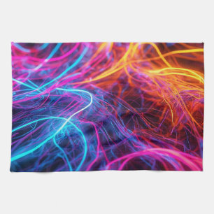 Neon Lines Kitchen Towel