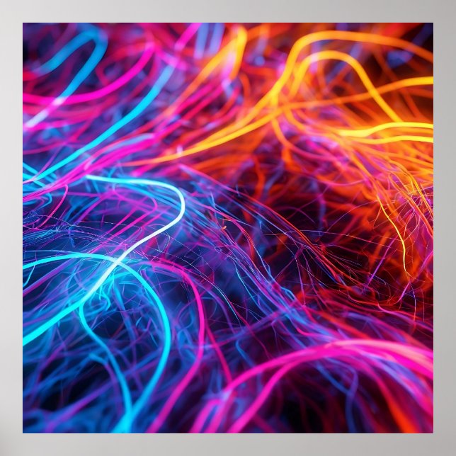 Neon Lines Poster (Front)