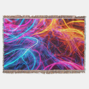 Neon Lines Throw Blanket