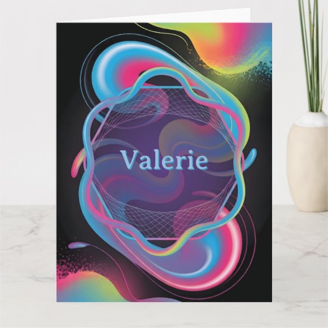 Neon Liquid Frame with Custom Name Card (Front)