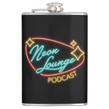 Neon Lounge Logo Flask