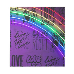neon love notepad
