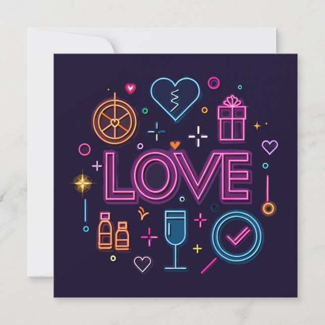 Neon Love Save The Date (Front)