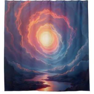 Neon Maelstrom – Ethereal Cloud Spiral Neon Shower