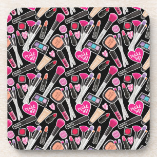 Neon Makeup Pattern Coaster