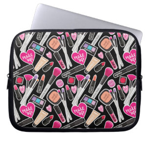 Neon Makeup Pattern Laptop Sleeve