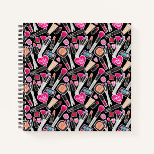 Neon Makeup Pattern Notebook