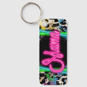 Neon mama keychain