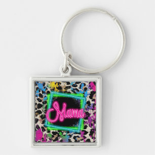 Neon mama keychain