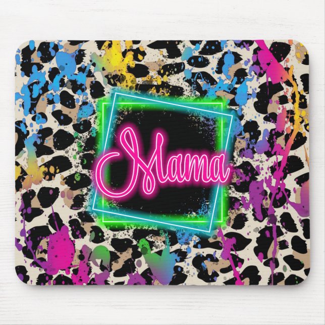 Neon mama mouse pad (Front)