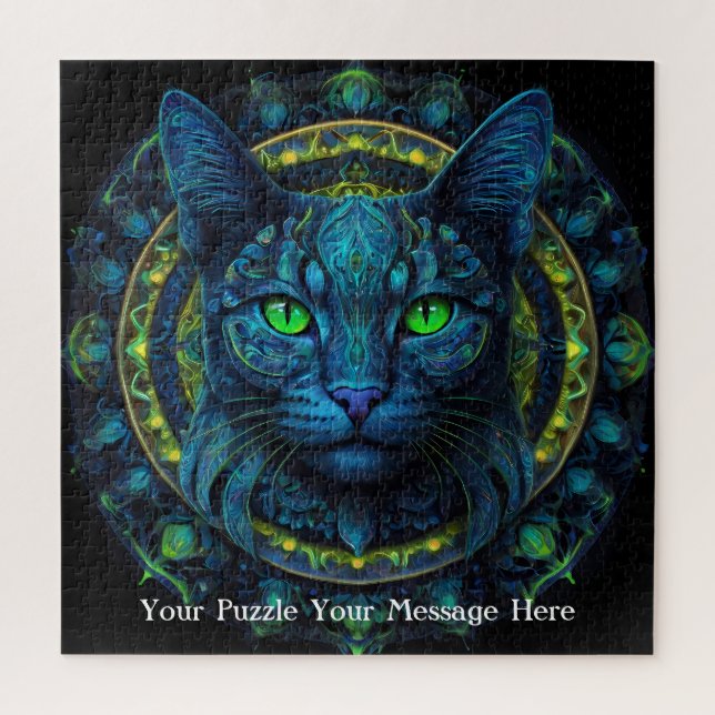 Neon Mandala Majesty Jigsaw Puzzle (Vertical)