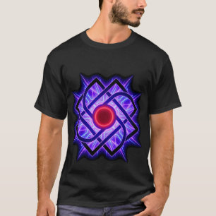 Neon Mandala T-Shirt – Purple Glow 