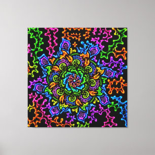 Neon Mandella Print