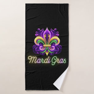 Neon Mardi Gras Fleur de lis coloré