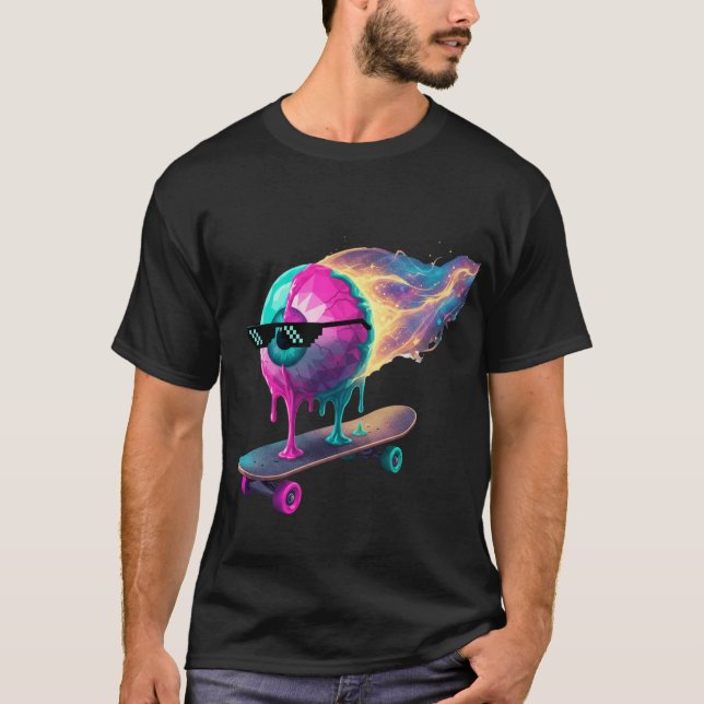 Neon Mech Dragon Tee Design (Front)