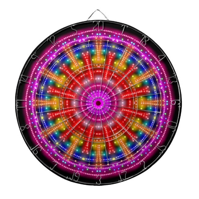 Neon Medallion Dartboard (Front)