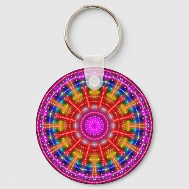 Neon Medallion Keychain (Front)