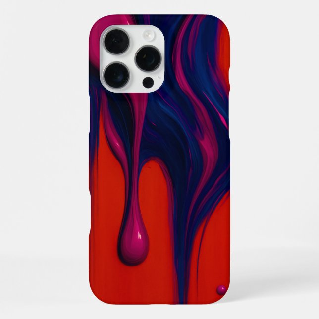Neon Melt Flow iPhone 16 Pro Max Case (Back)
