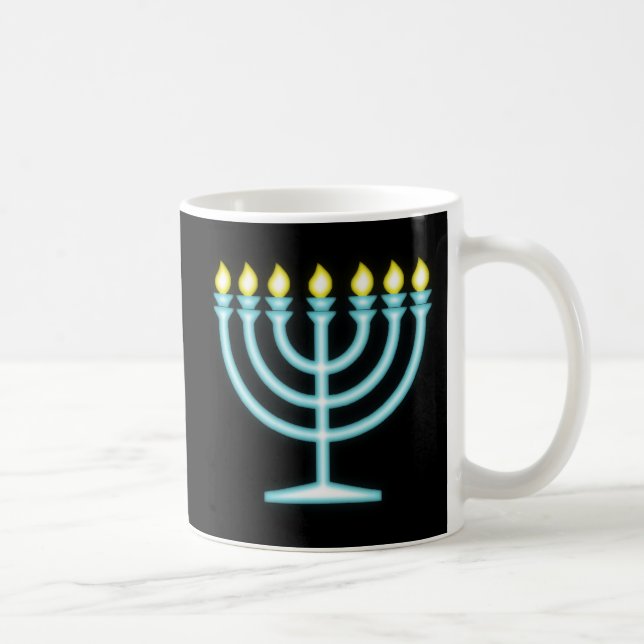Neon Menorah Coffee Mug (Right)