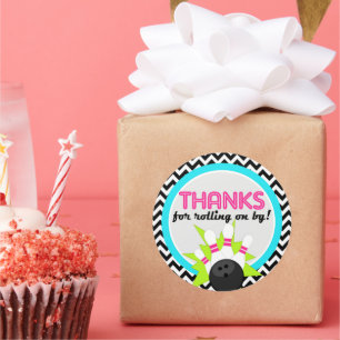 Neon Merci pour le roulage sur By Bowling Stickers