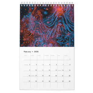 neon mermaid calander calendar