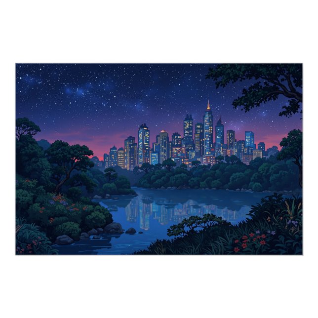 Neon Metropolis Poster (Front)