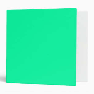 Neon Mint Solid Colour Minimalist Binder