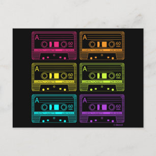 Neon Mix Tapes Postcard