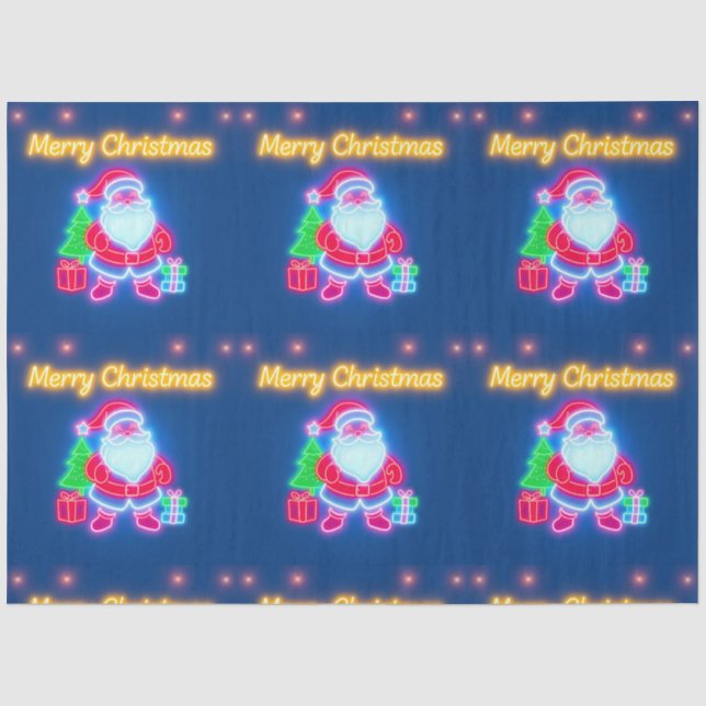 Neon Modern Christmas Holiday Collection Tissue Paper (Front)