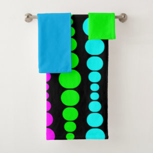 Neon Modern Rectangles  Bath Towel Set