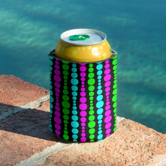 Neon Modern Rectangles  Can Cooler (In Situ Pool)