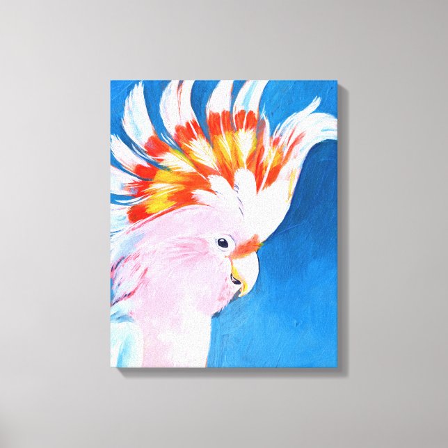 Neon Mohawk - Pink Cockatoo Canvas Print (Front)