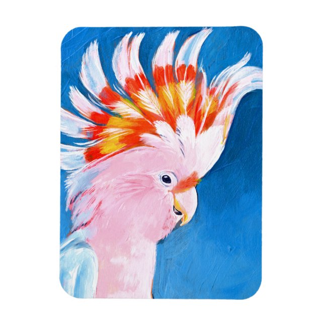 Neon Mohawk - Pink Cockatoo Magnet (Vertical)