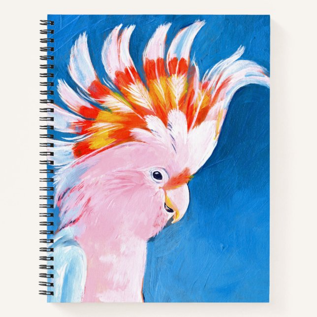 Neon Mohawk - Pink Cockatoo Notebook (Front)