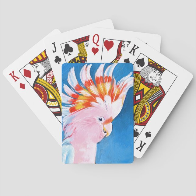Neon Mohawk - Pink Cockatoo Playing Cards (Back)
