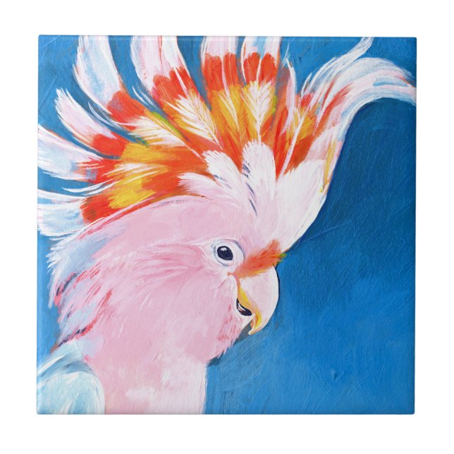 Neon Mohawk - Pink Cockatoo Tile (Front)