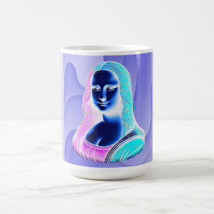 Neon Mona Lisa Coffee Mug